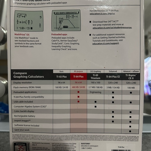 TI 84 Plus All Graphing Calculator - Picture 2 of 2